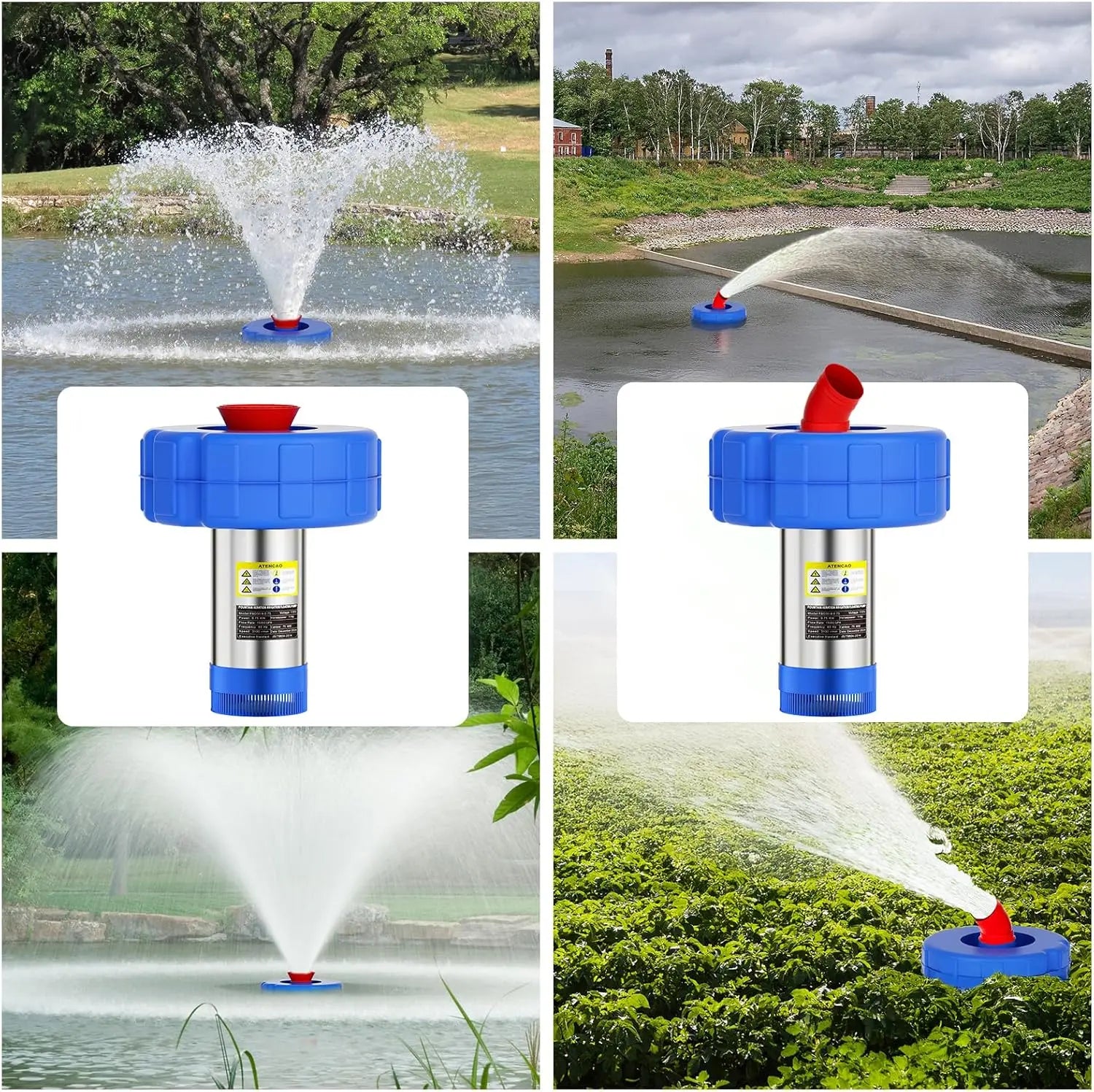Mroace Fully Automatic Floating Fountain Aerator