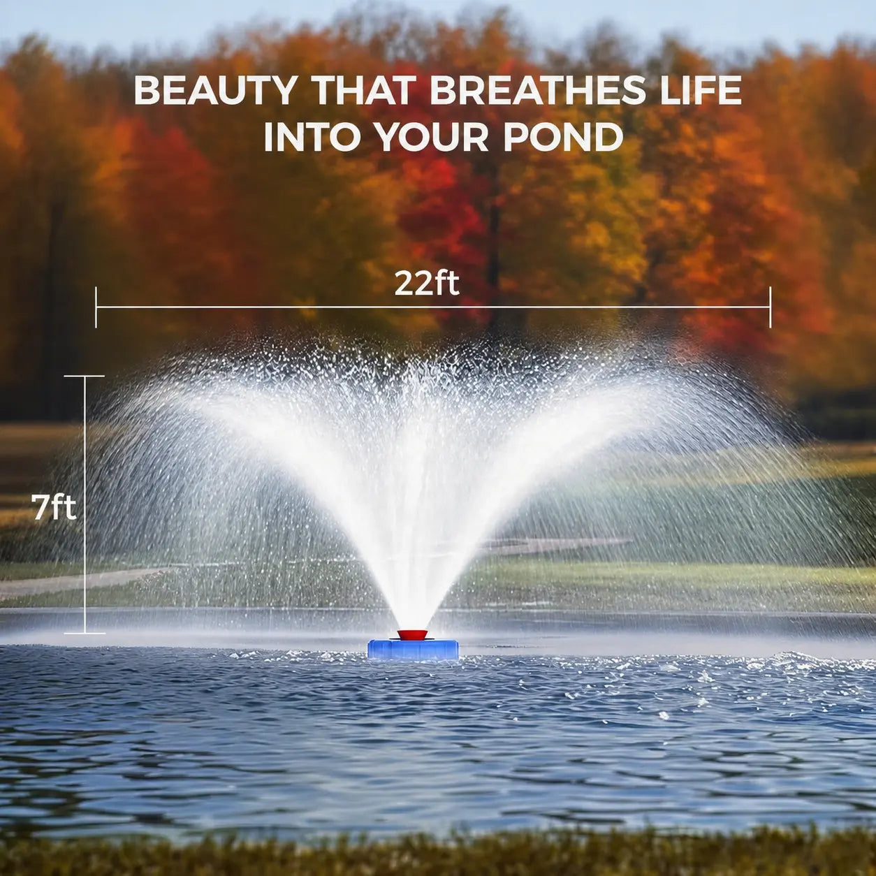 Mroace Fully Automatic Floating Fountain Aerator
