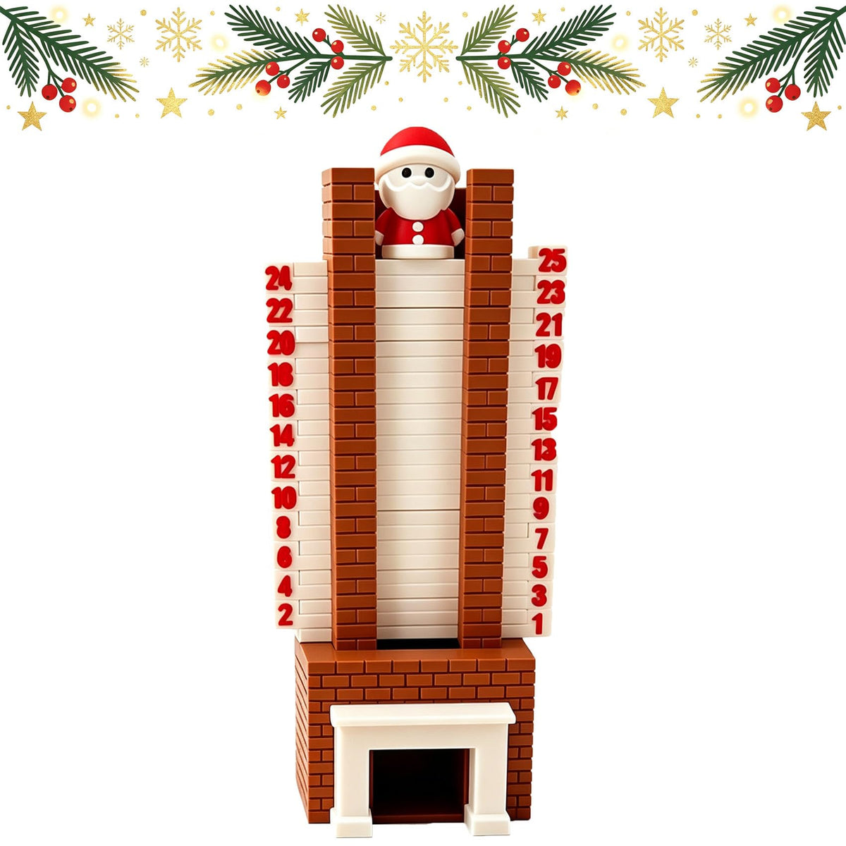 Mroace Moving Santa Chimney Advent Calendar