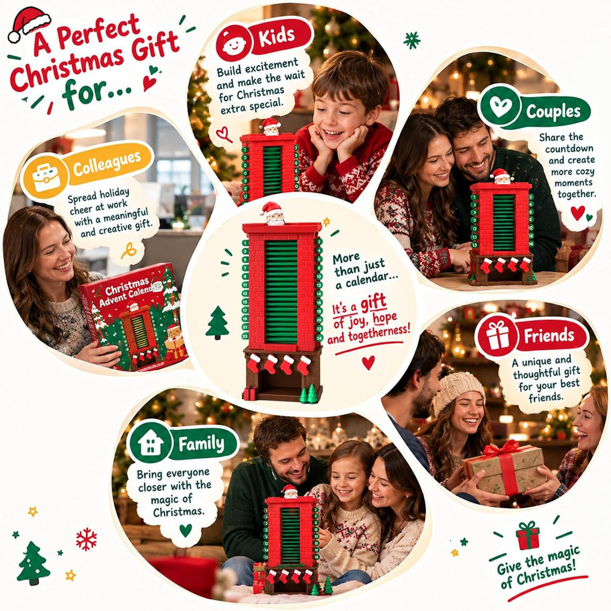 Mroace Moving Santa Chimney Advent Calendar