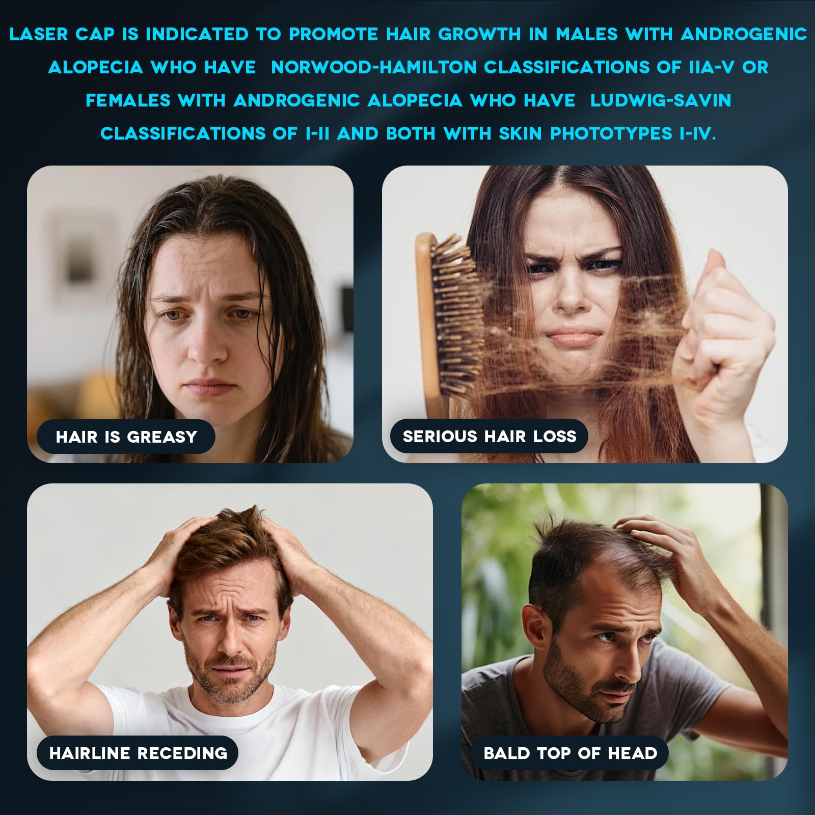 Mroace Wireless Rechargeable Hair Regrowth Laser Cap