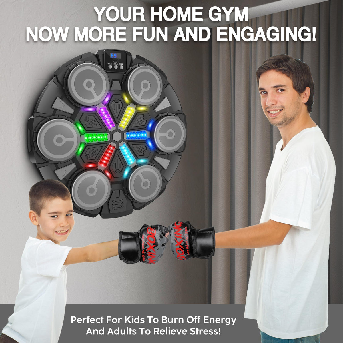 Mroace Interactive Music Boxing Machine With Gloves