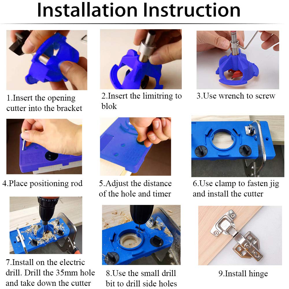 Mroace Concealed Cabinet Hinge Jig