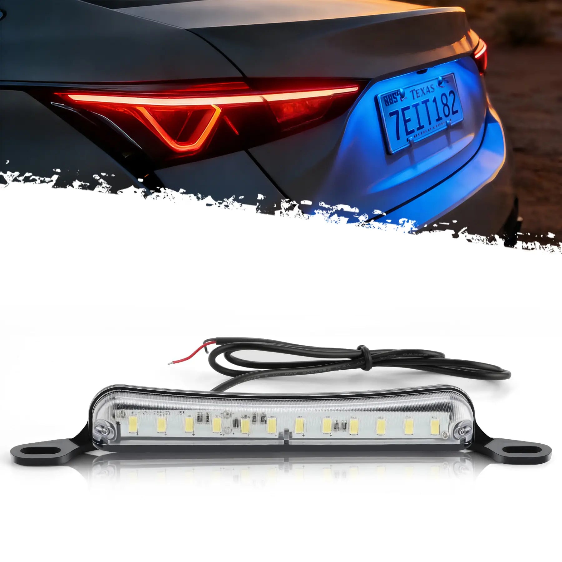 Mroace 6000K Xenon White License Plate LED Light