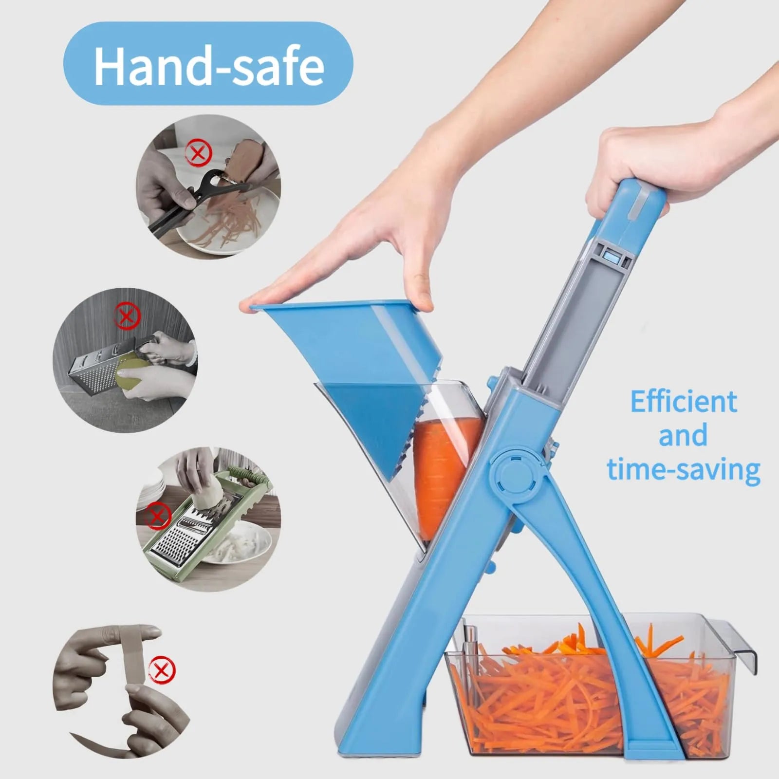 Mroace Adjustable Safe Mandoline Vegetable Slicer