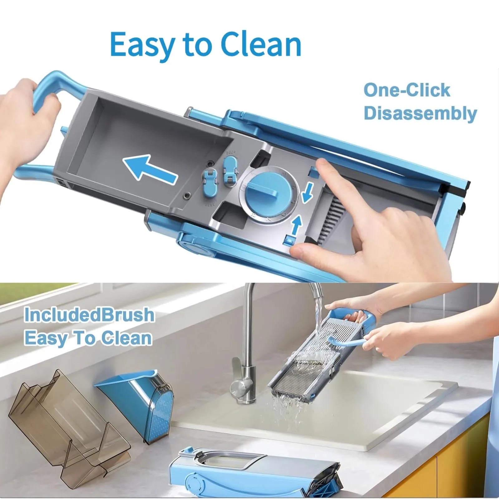 Mroace Adjustable Safe Mandoline Vegetable Slicer