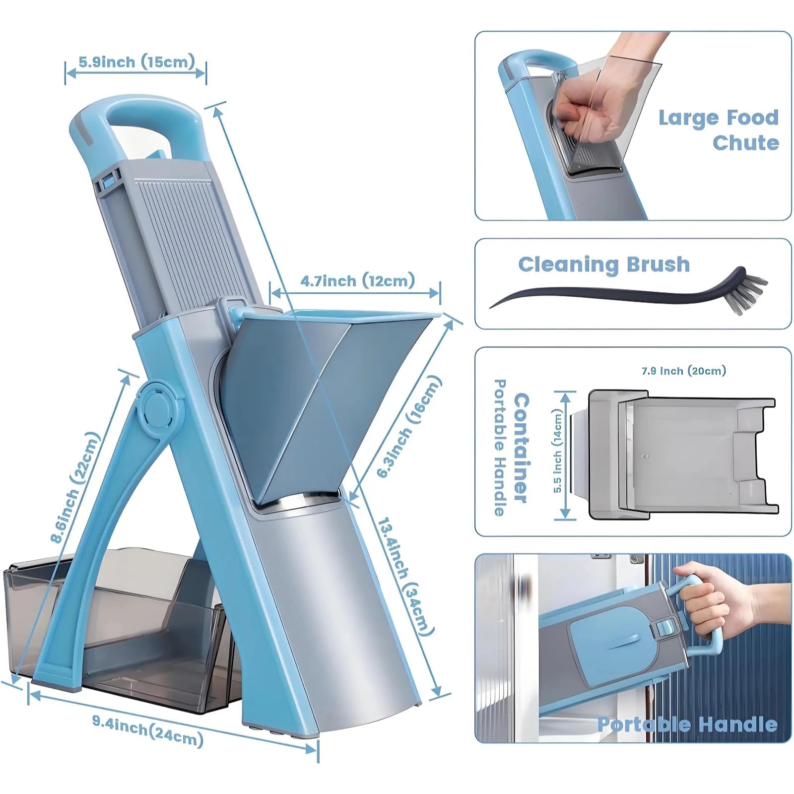 Mroace Adjustable Safe Mandoline Vegetable Slicer