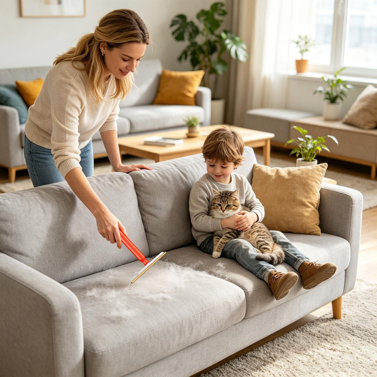 Mroace Long Handle Reusable Pet Hair Remover