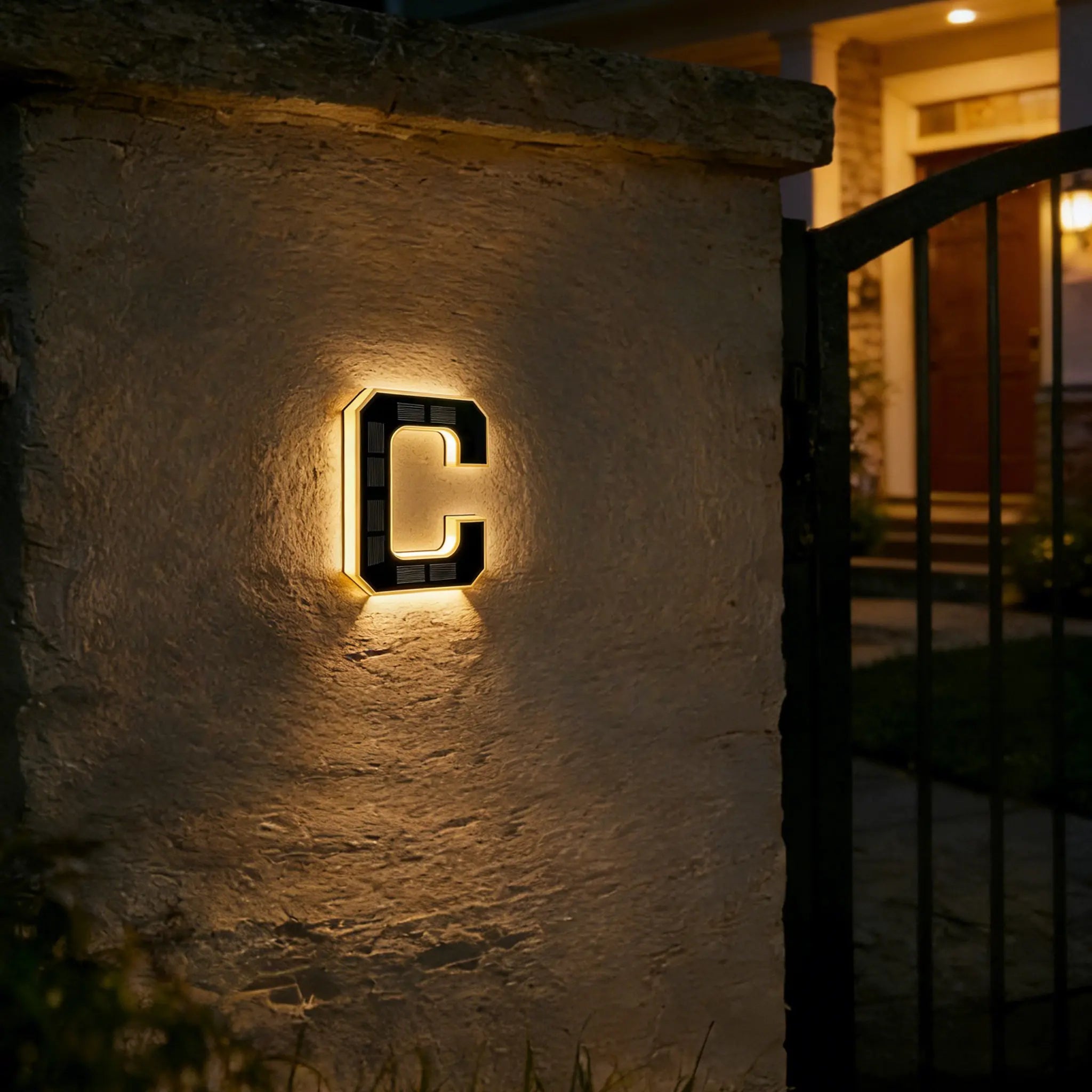 Mroace 9 Inch Solar Lighted House Numbers for Outside