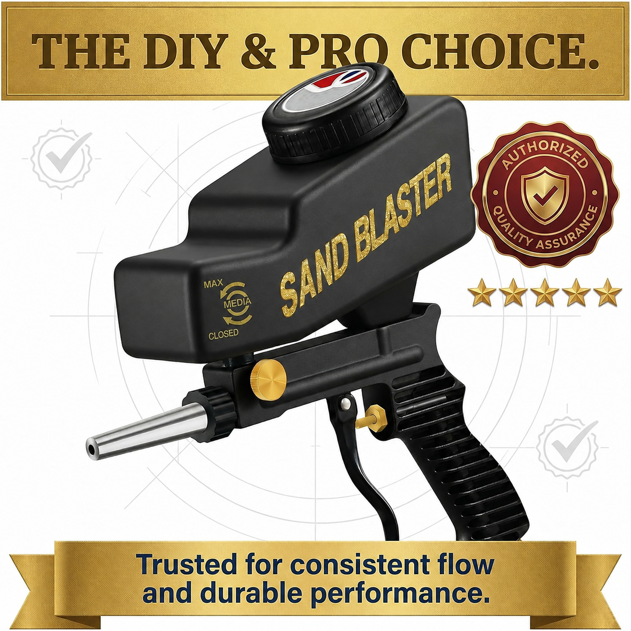 Mroace Portable Pneumatic Sand Blaster Gun Kit