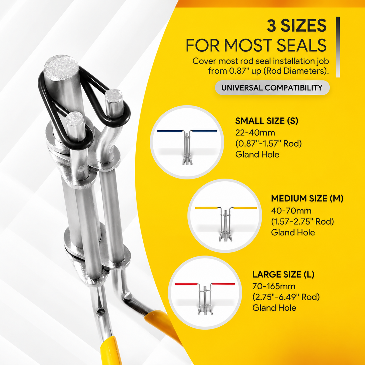 Mroace Hydraulic Rod Seal Installation Tool Kit