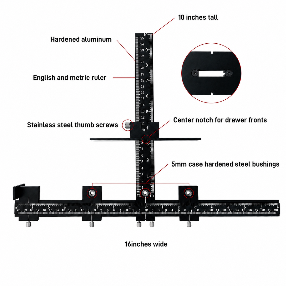 Mroace Aluminum Cabinet Hardware Jig