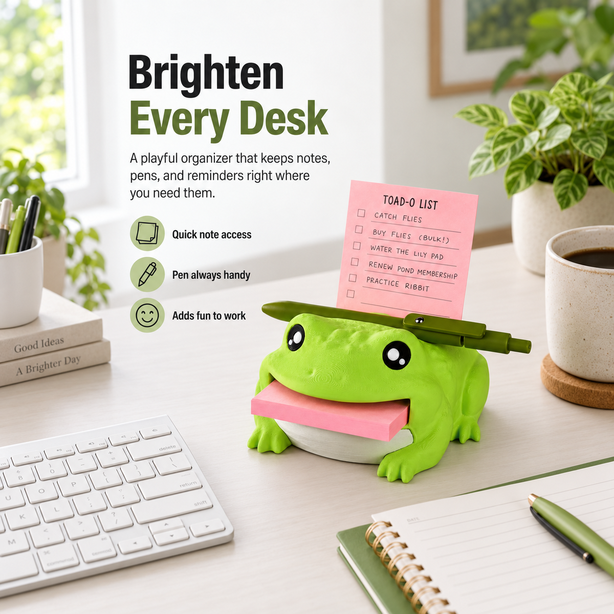 Mroace Toad Sticky Note Holder With Templates