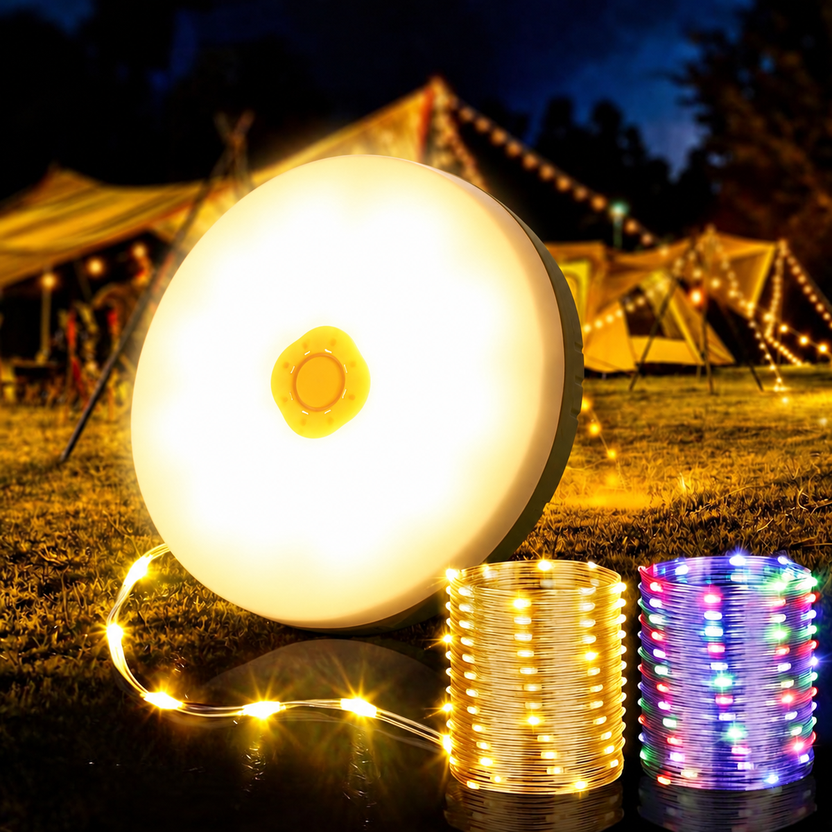 Mroace Retractable Solar LED Fairy String Lights