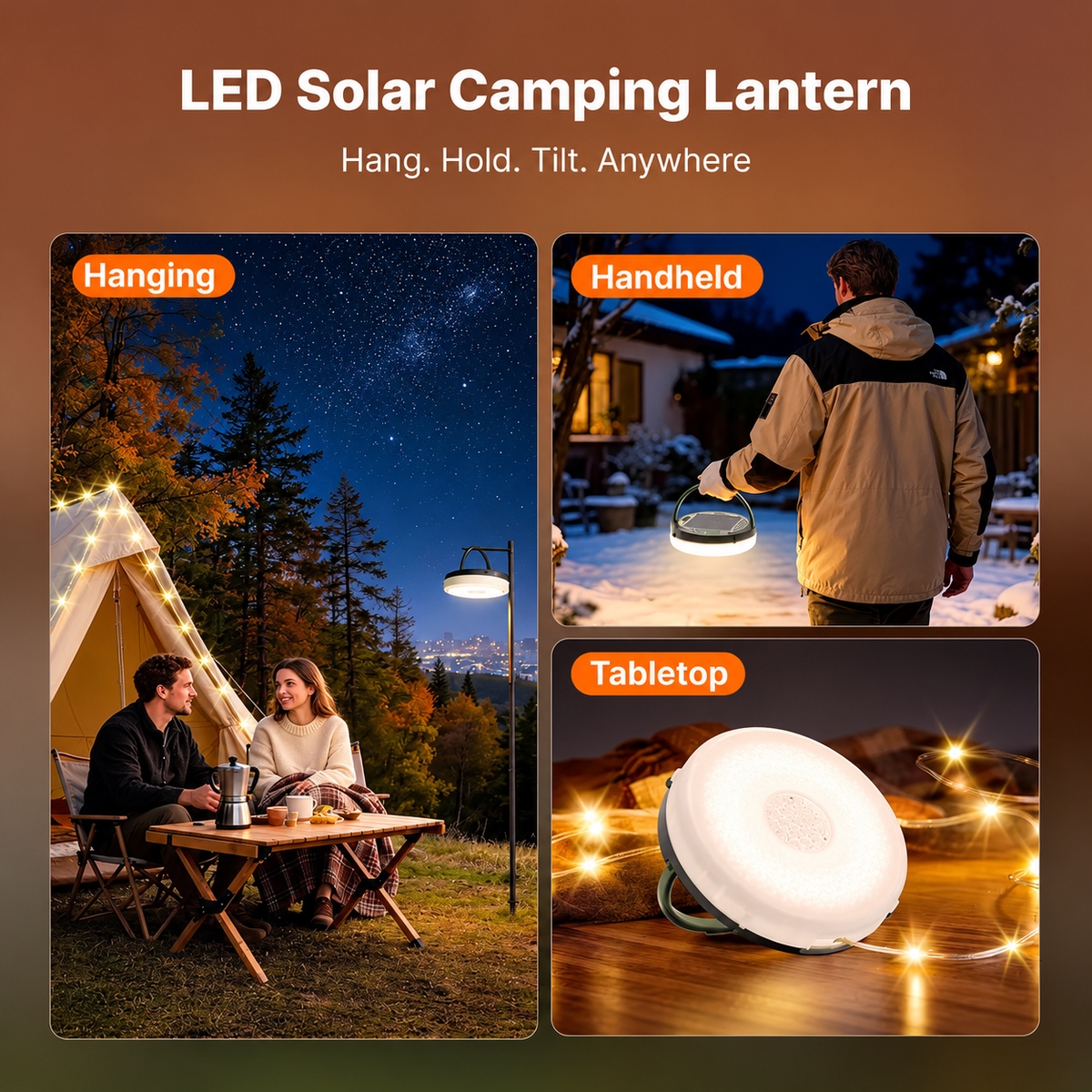 Mroace Retractable Solar LED Fairy String Lights