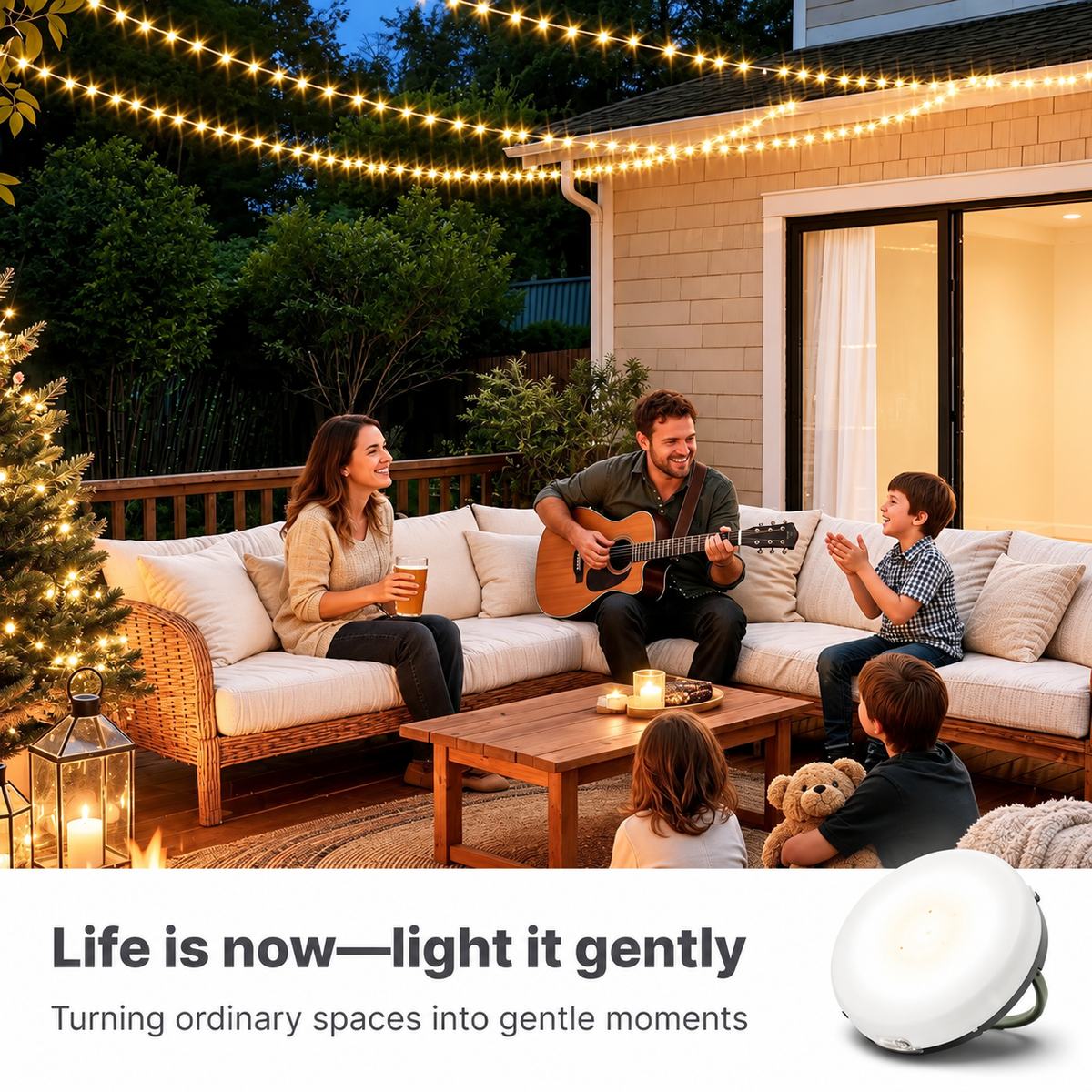 Mroace Retractable Solar LED Fairy String Lights