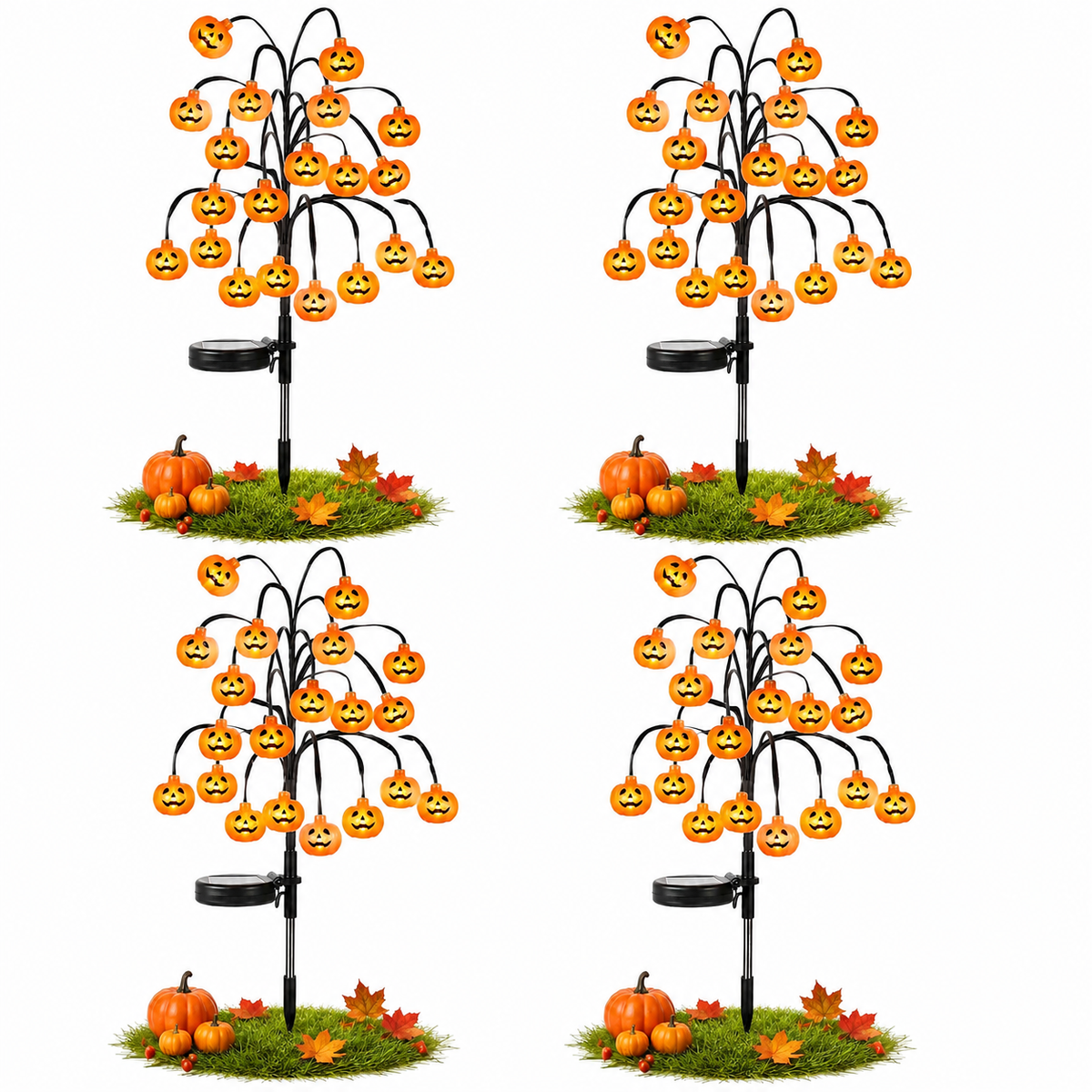 Mroace Solar Pumpkin Stake Lights