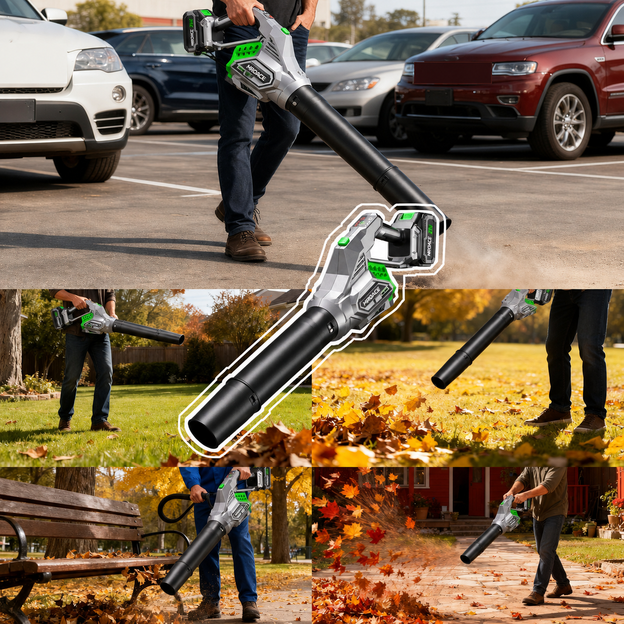 Mroace Cordless Brushless Electric Leaf Blower