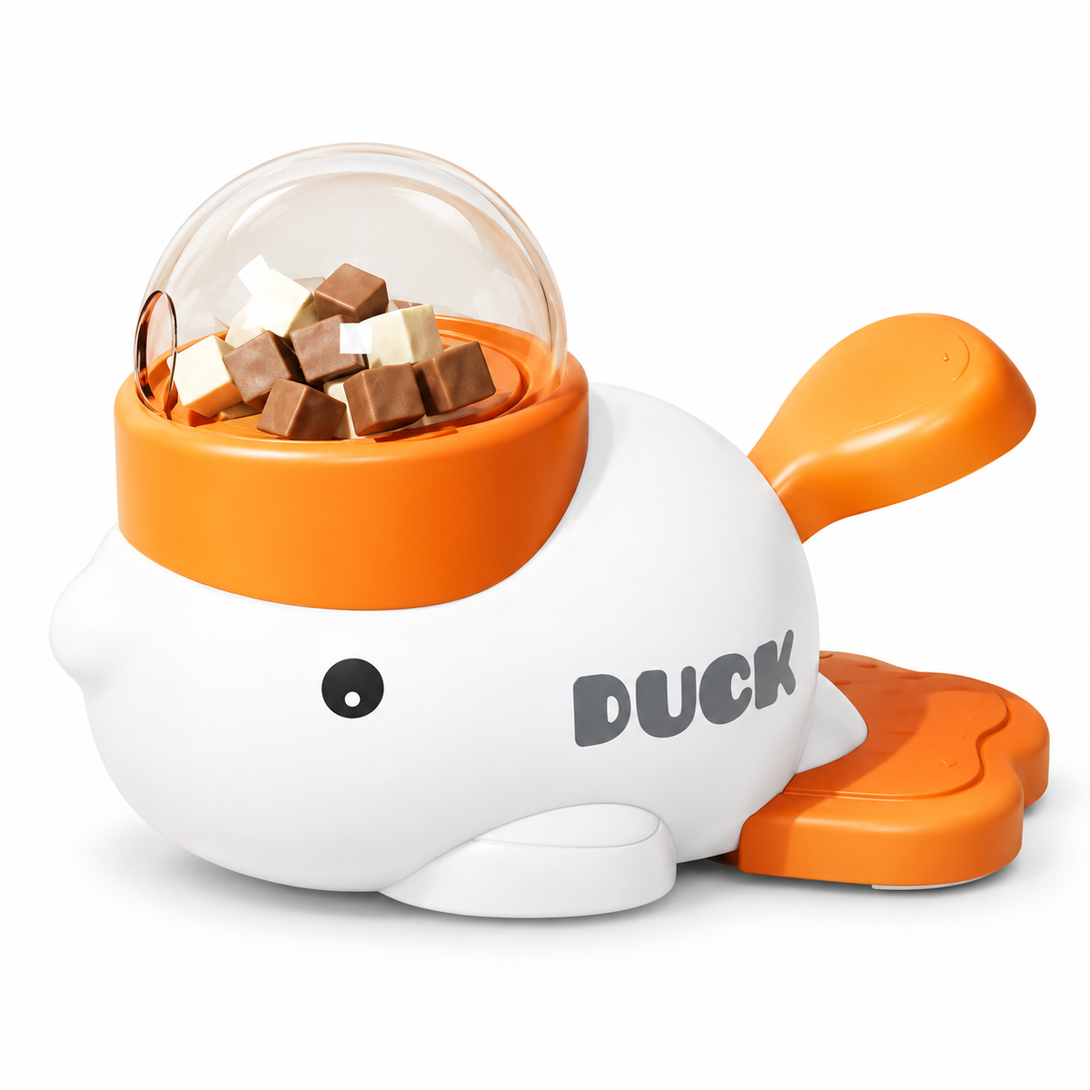 Mroace Interactive Duck Shaped Pet Food Dispenser