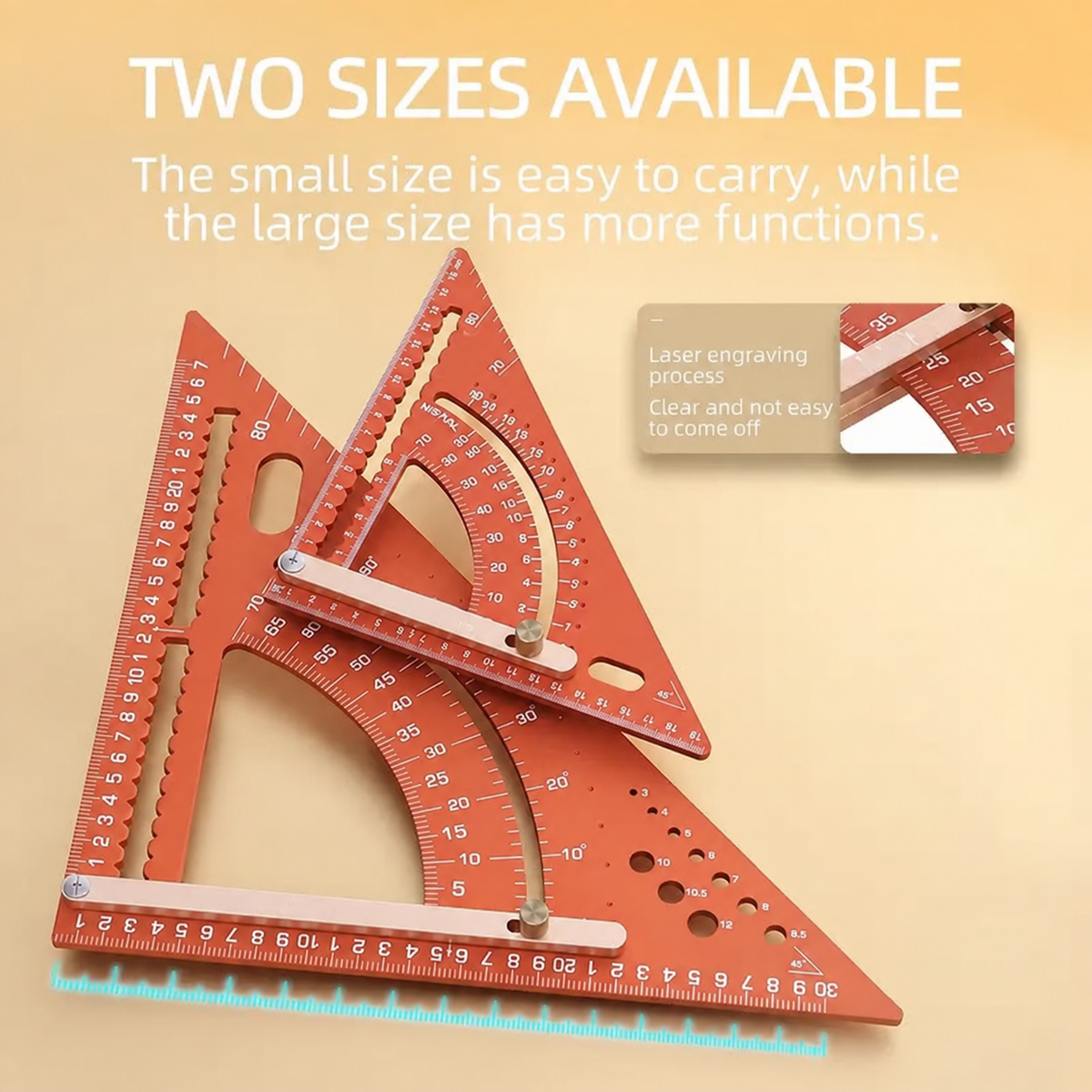 Mroace Heavy Duty Metal Carpentry Square Ruler