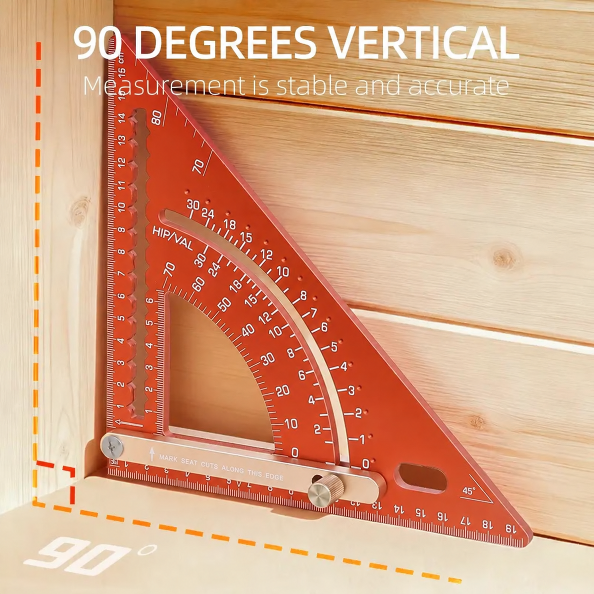 Mroace Heavy Duty Metal Carpentry Square Ruler