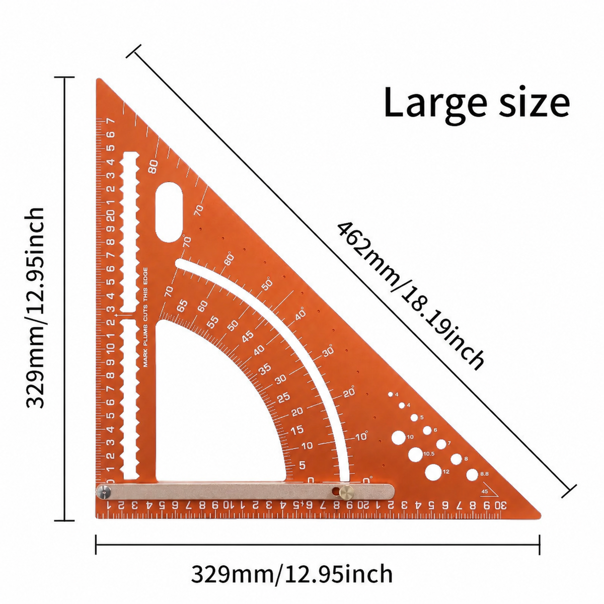 Mroace Heavy Duty Metal Carpentry Square Ruler
