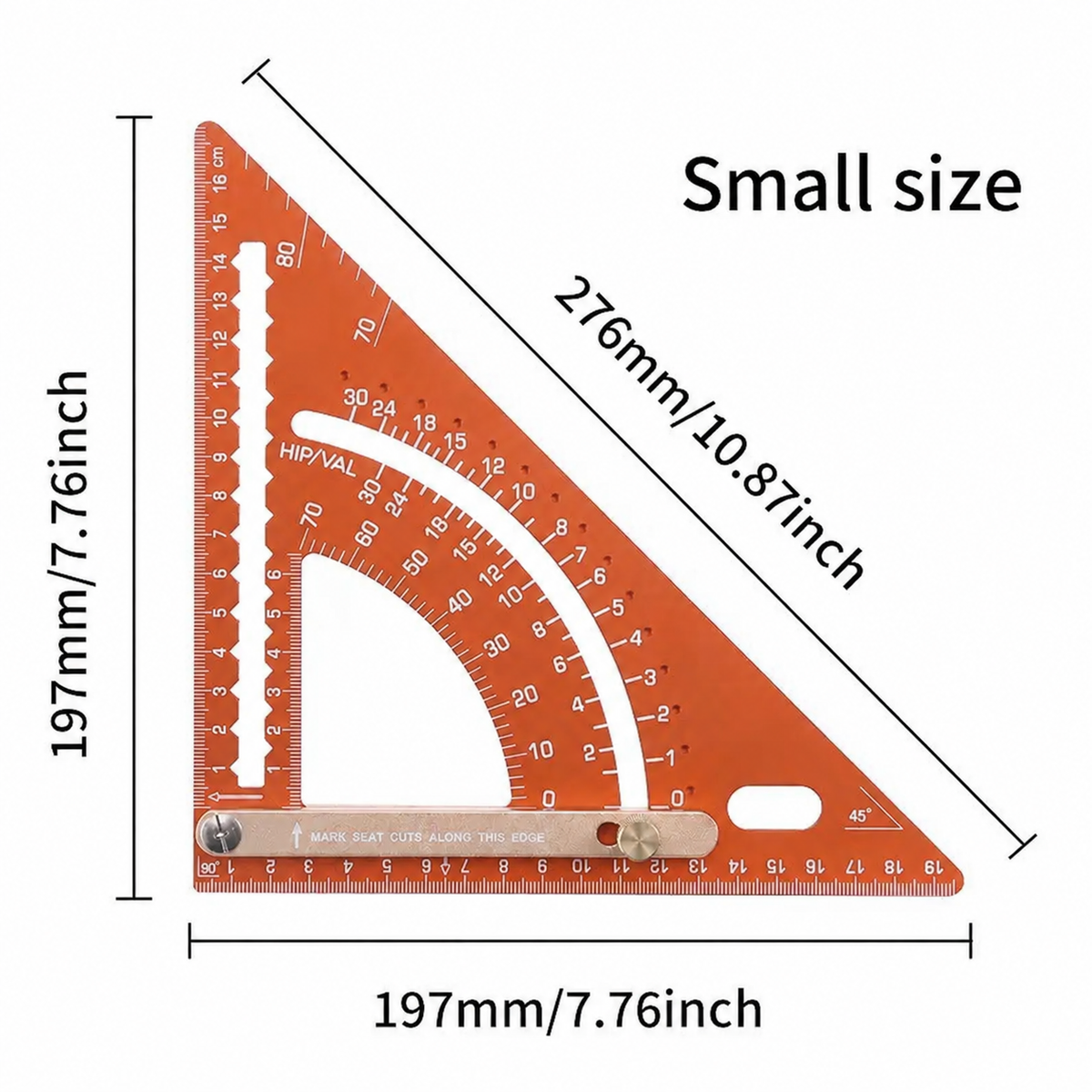 Mroace Heavy Duty Metal Carpentry Square Ruler