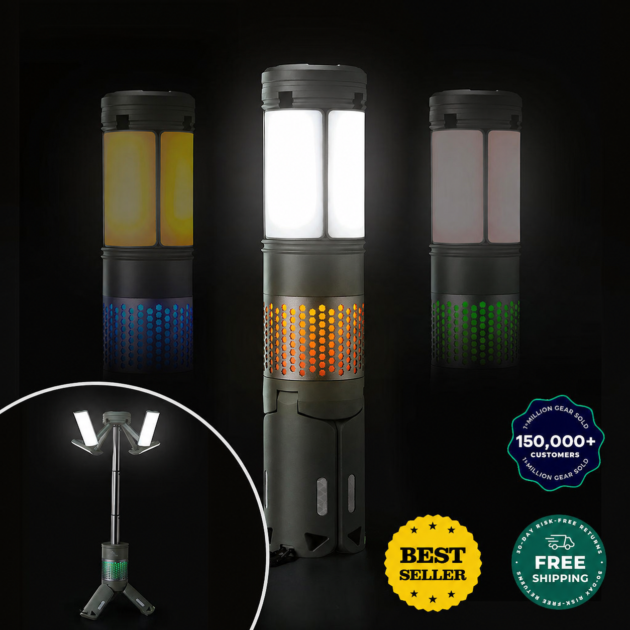 Mroace Telescopic Camping Light With Magnetic Stand
