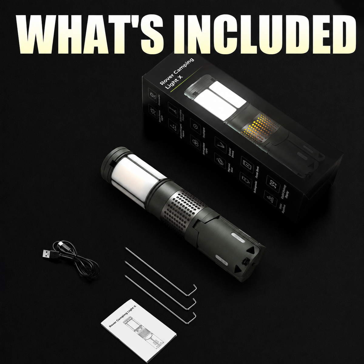 Mroace Telescopic Camping Light With Magnetic Stand