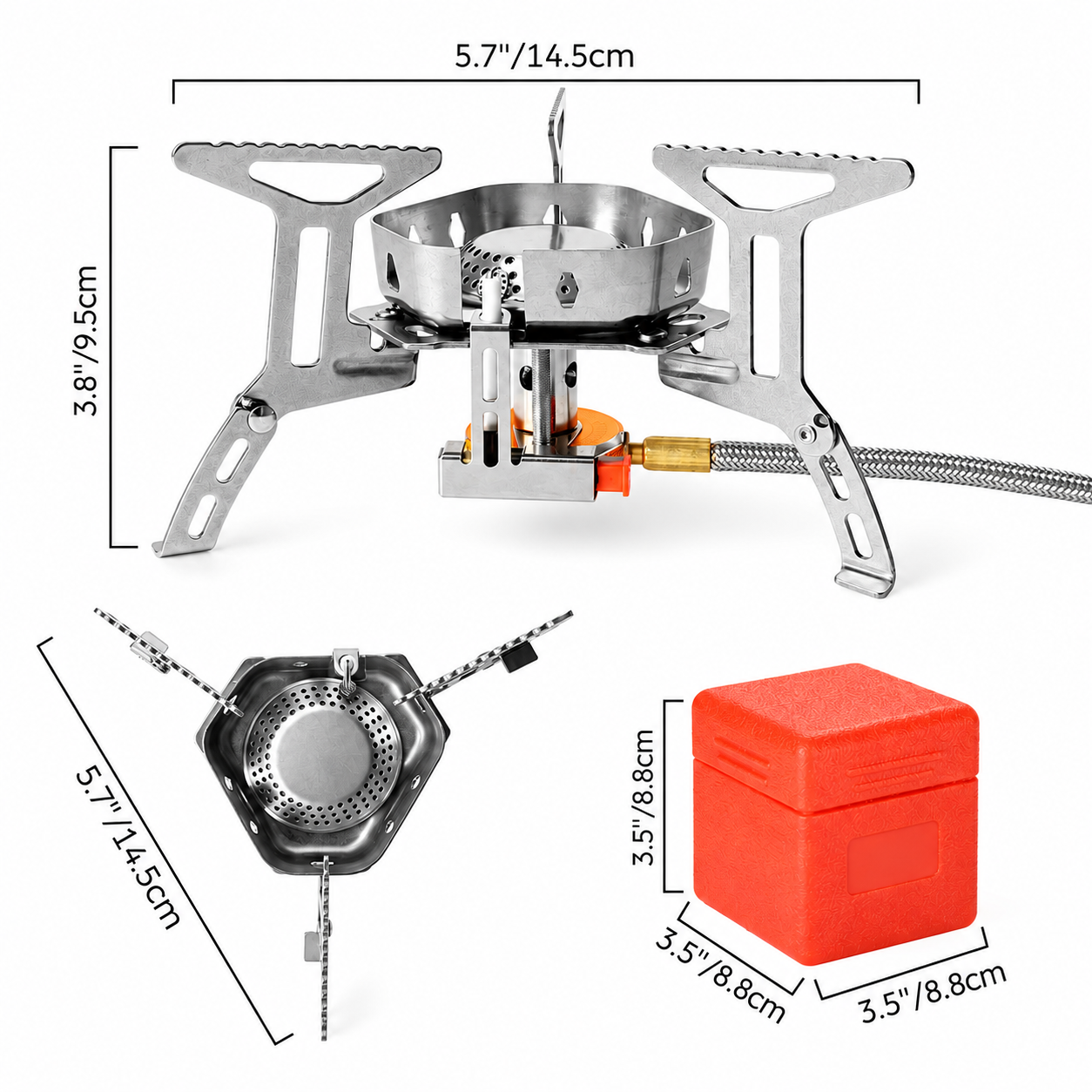 Mroace Windproof Portable Camping Gas Stove
