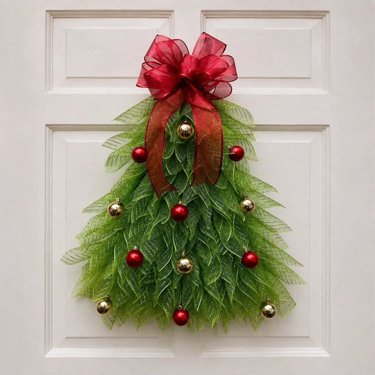 Mroace Handmade Christmas Tree Door Wreath