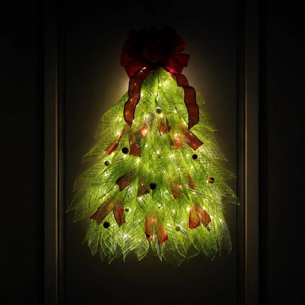 Mroace Handmade Christmas Tree Door Wreath