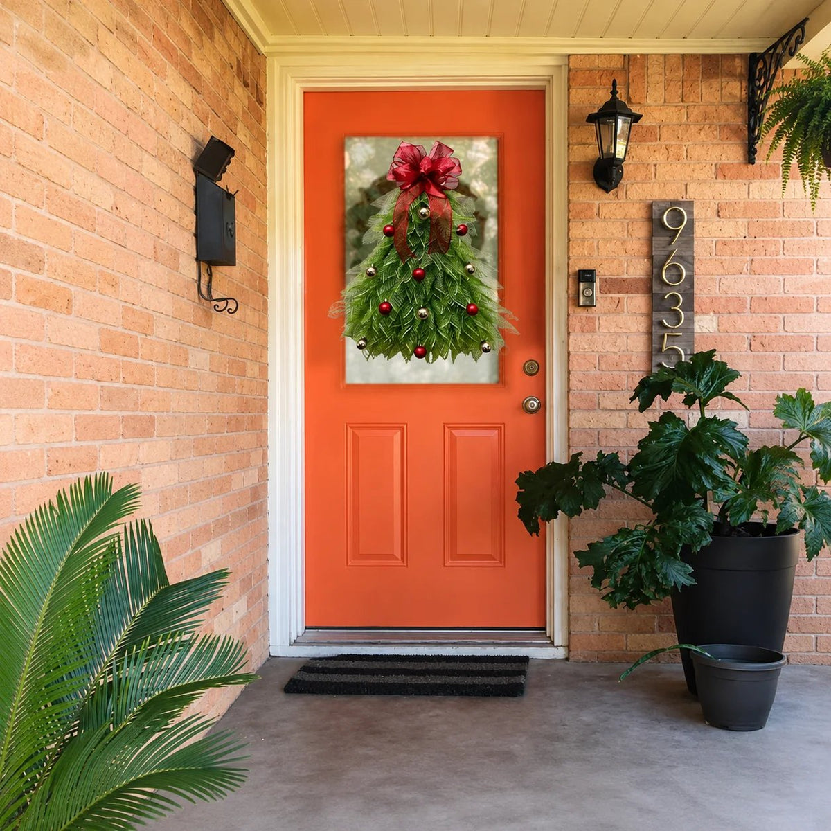 Mroace Handmade Christmas Tree Door Wreath