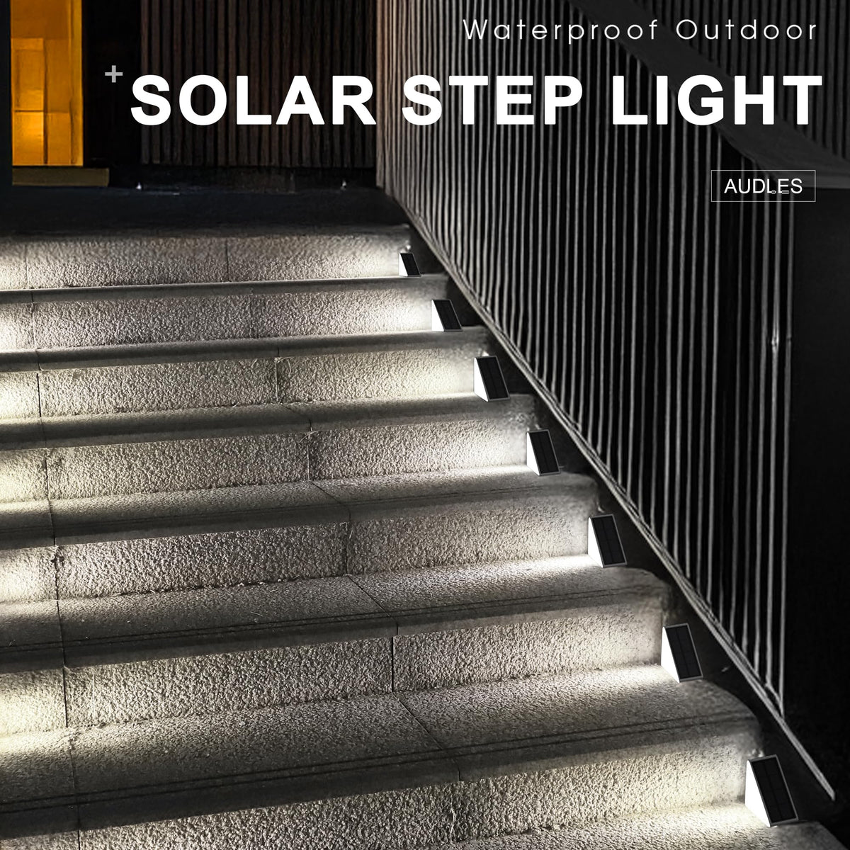 Mroace Waterproof Solar LED Step Lights