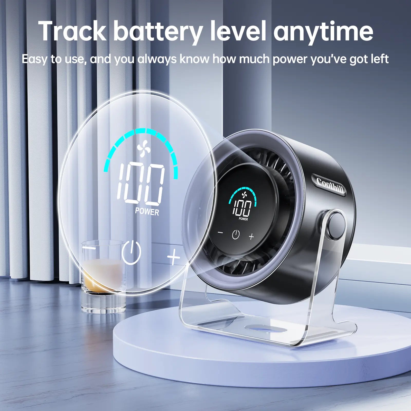 Mroace Desktop Fan Turbo Table Fan
