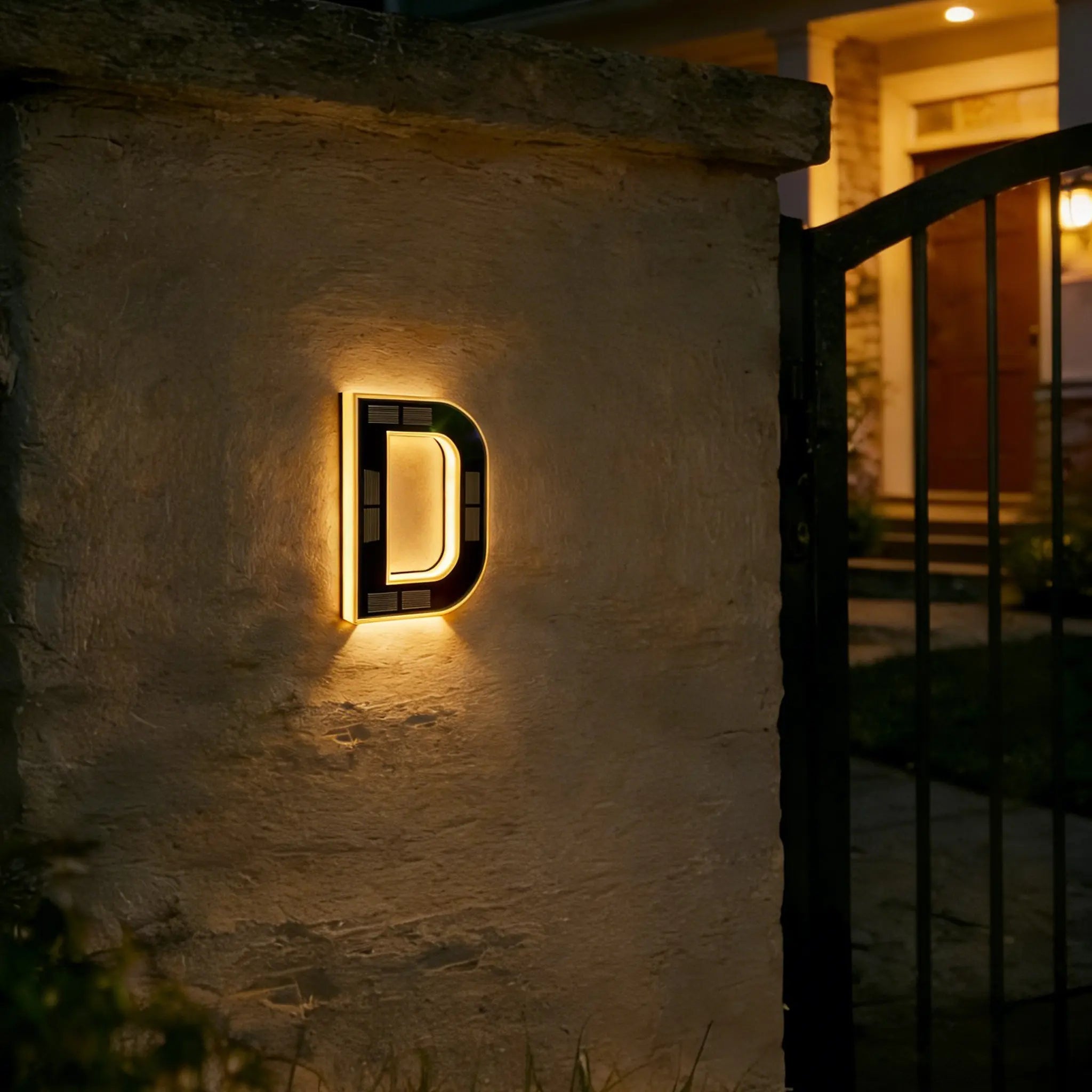 Mroace 9 Inch Solar Lighted House Numbers for Outside