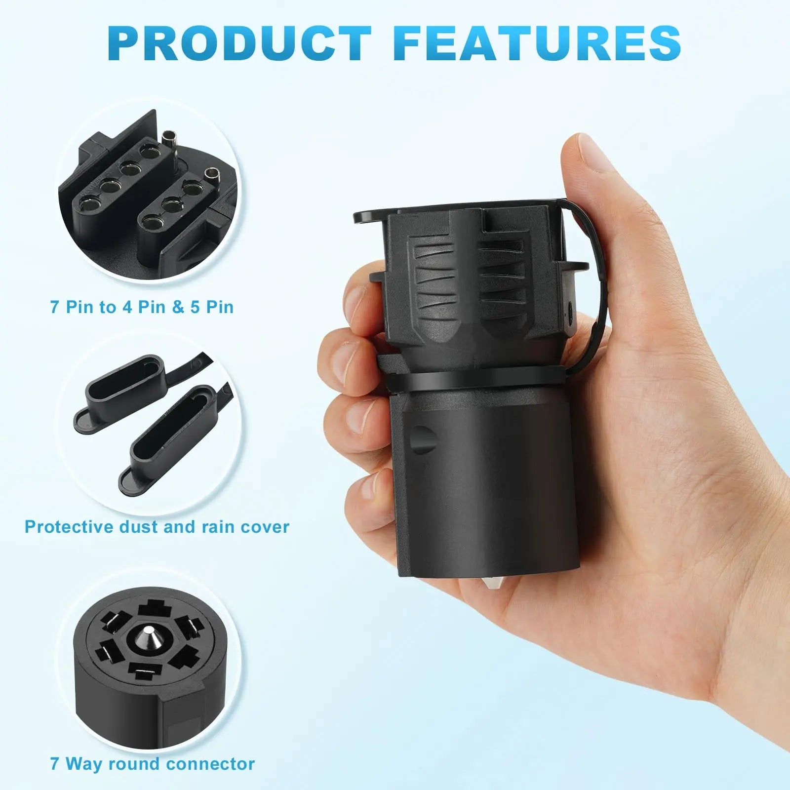 Mroace 7 Pin to 4 Pin Trailer Adapter
