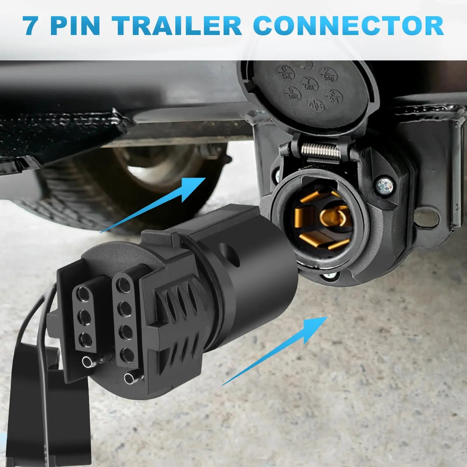 Mroace 7 Pin to 4 Pin Trailer Adapter