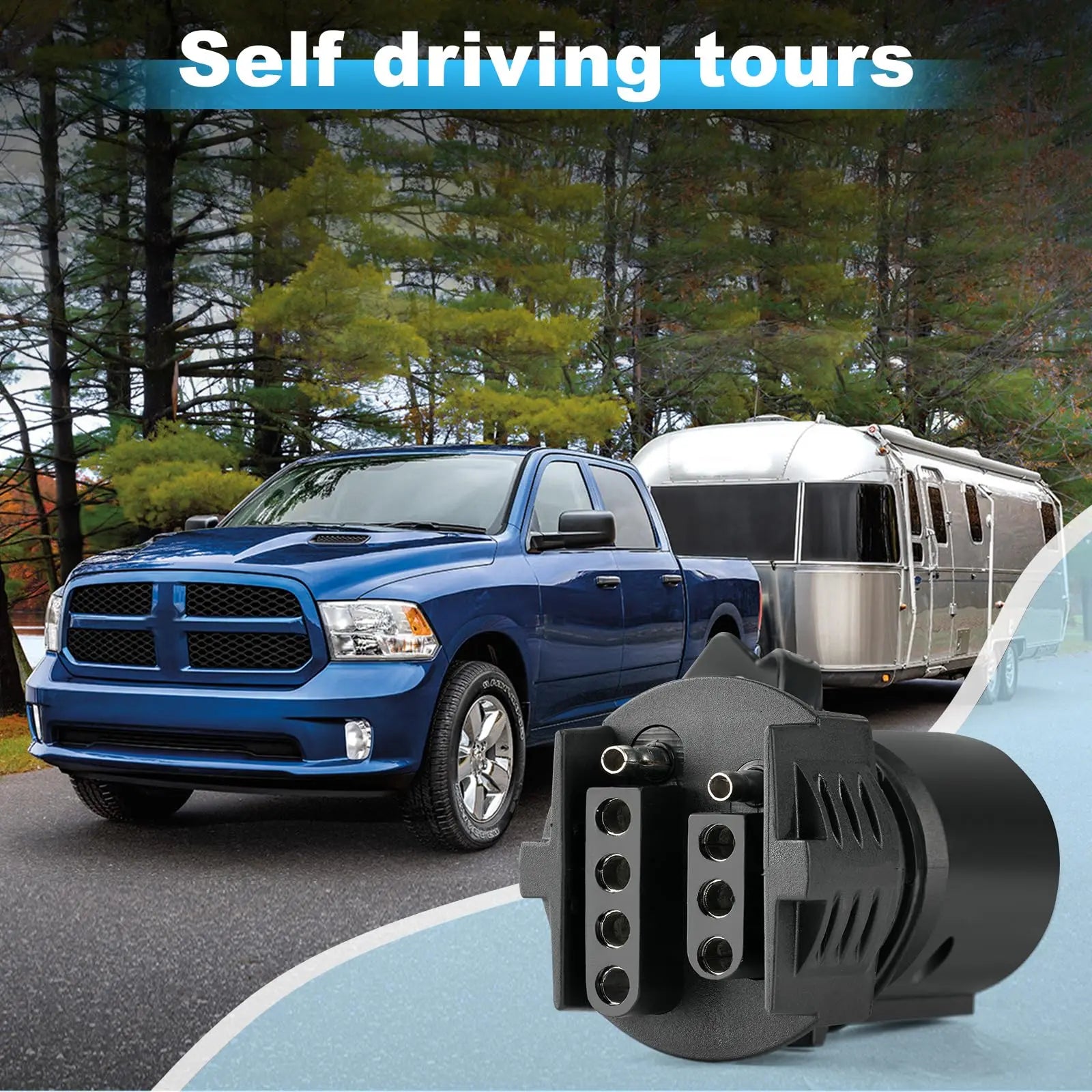 Mroace 7 Pin to 4 Pin Trailer Adapter