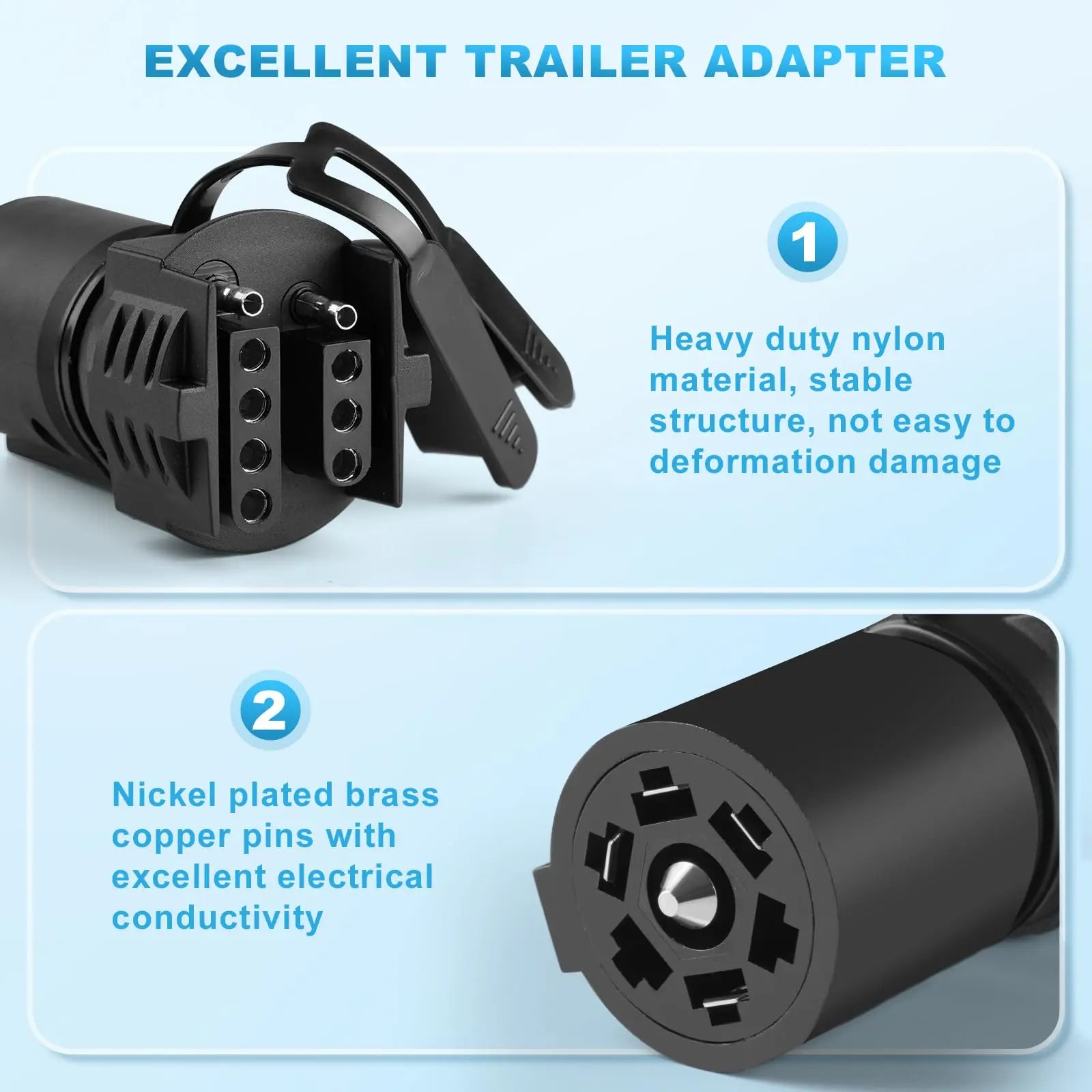 Mroace 7 Pin to 4 Pin Trailer Adapter