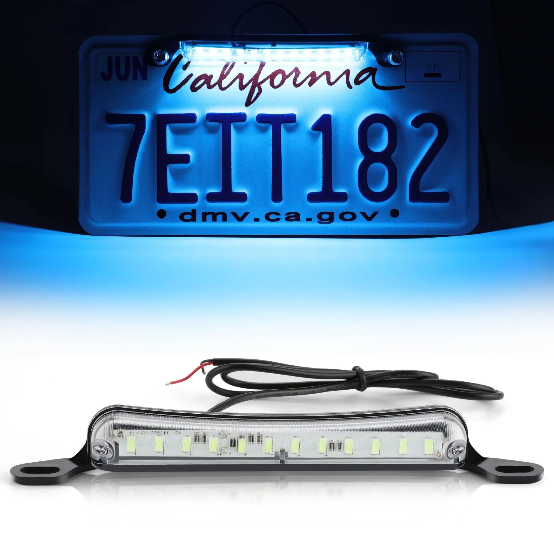 Mroace 6000K Xenon White License Plate LED Light