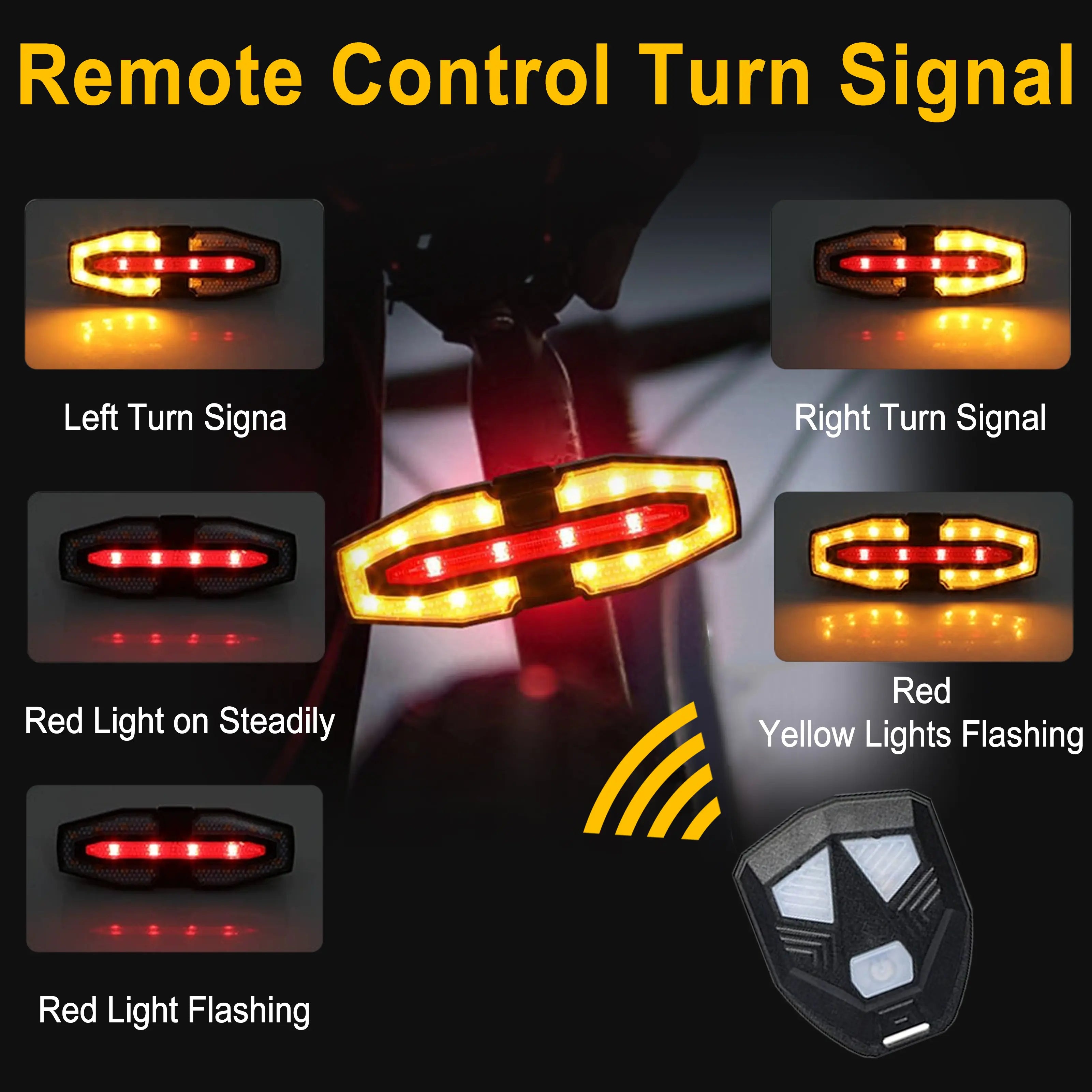 Mroace USB Rechargeable Solar Bicycle Tail Light