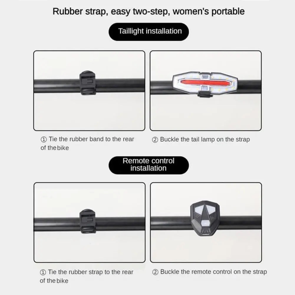 Mroace USB Rechargeable Solar Bicycle Tail Light