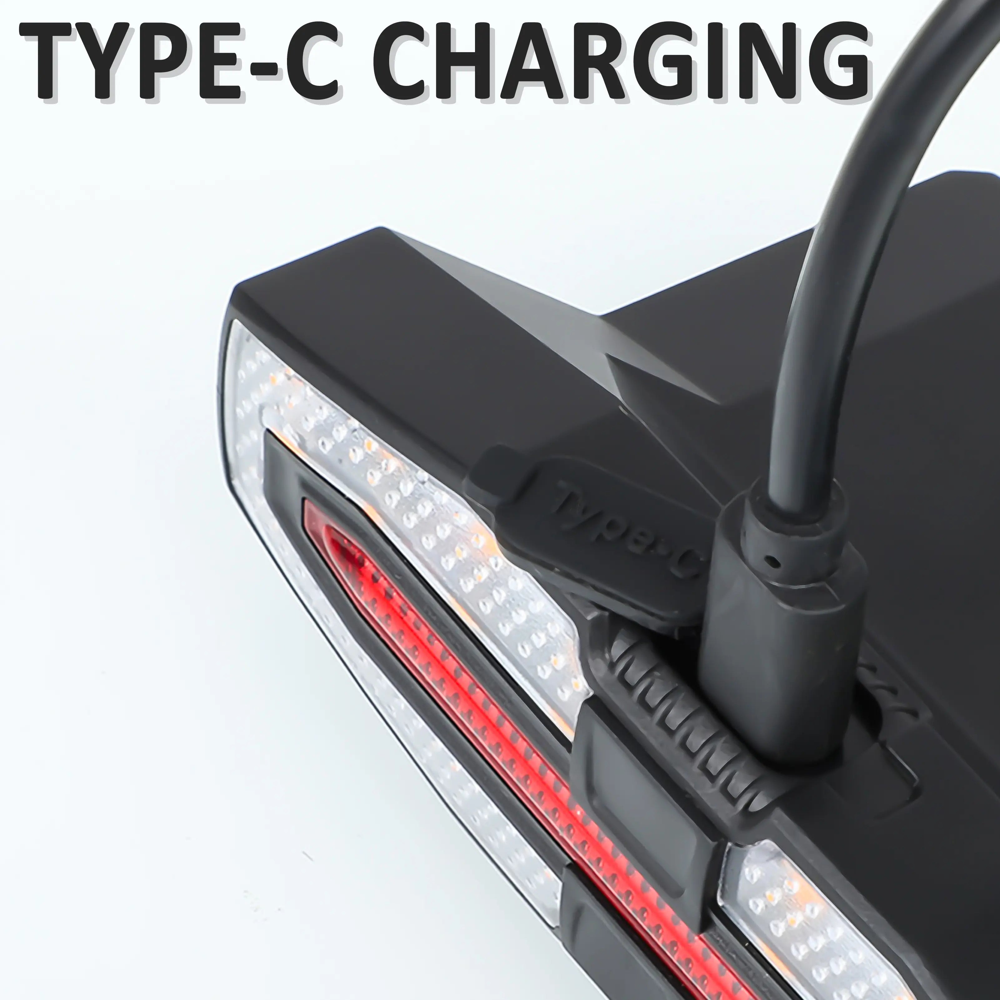 Mroace USB Rechargeable Solar Bicycle Tail Light