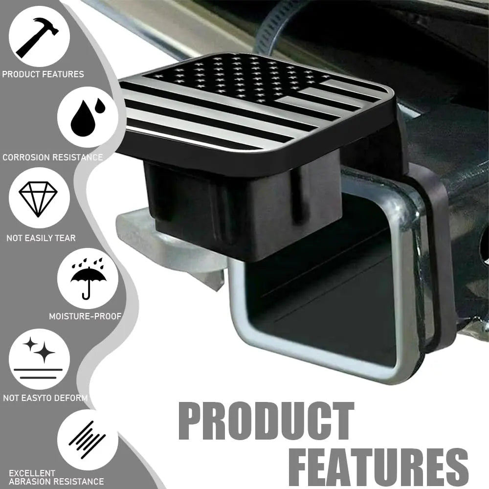 Mroace American Flag Hitch Cover for 2 Inch Receivers