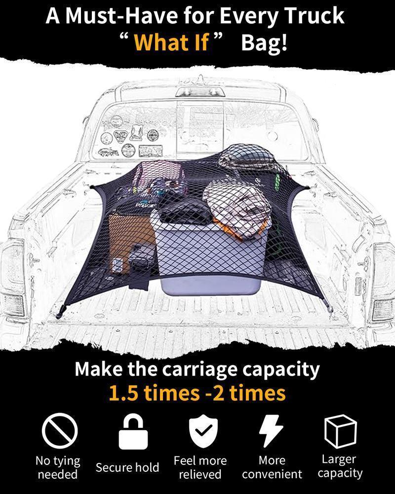 Mroace Highly-Elastic Multi-Vehicle Truck Bed Cargo Net