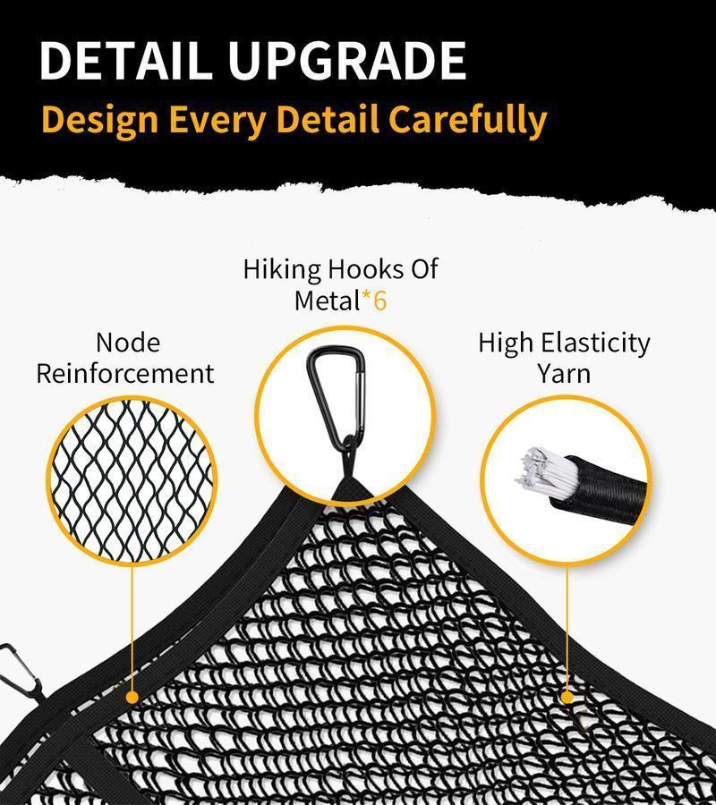 Mroace Highly-Elastic Multi-Vehicle Truck Bed Cargo Net