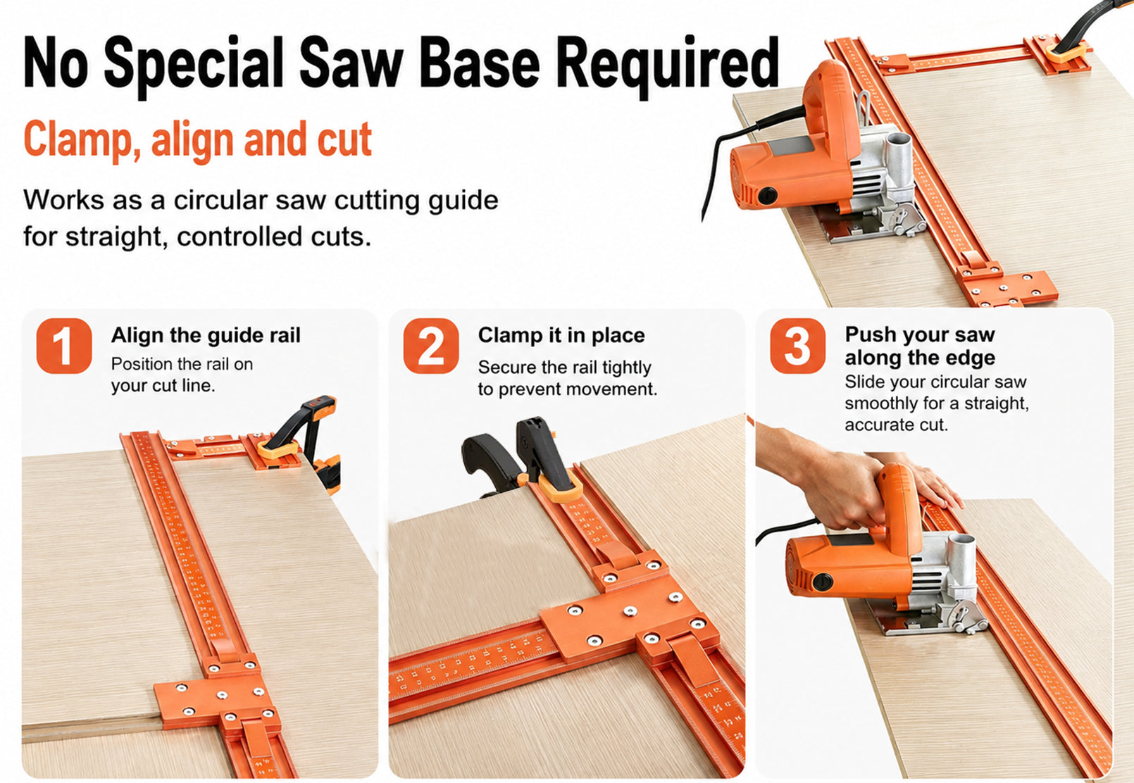 Mroace Aluminum Alloy Circular Saw Guide Rail