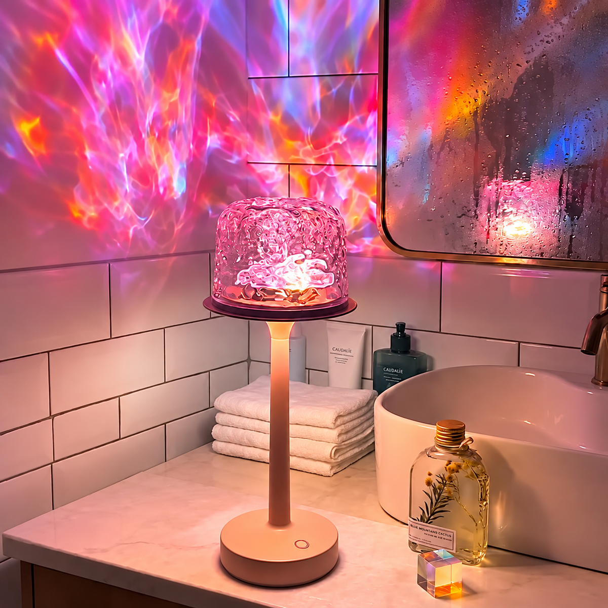 Mroace Dimmable Color Changing Ocean Wave Desk Lamp
