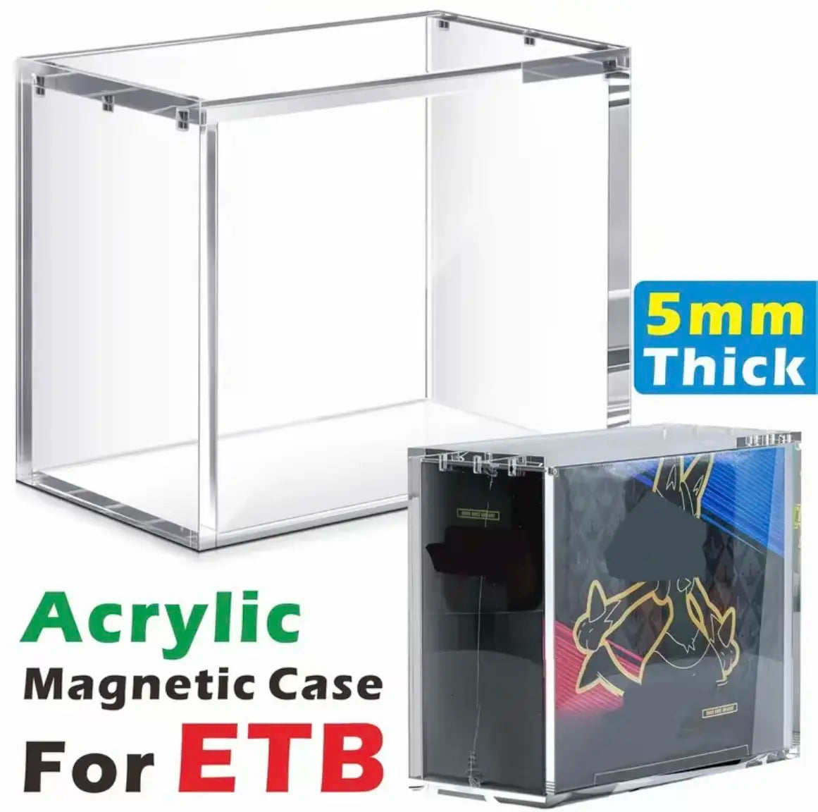Mroace Acrylic Booster Box Display Case with Magnetic Lid